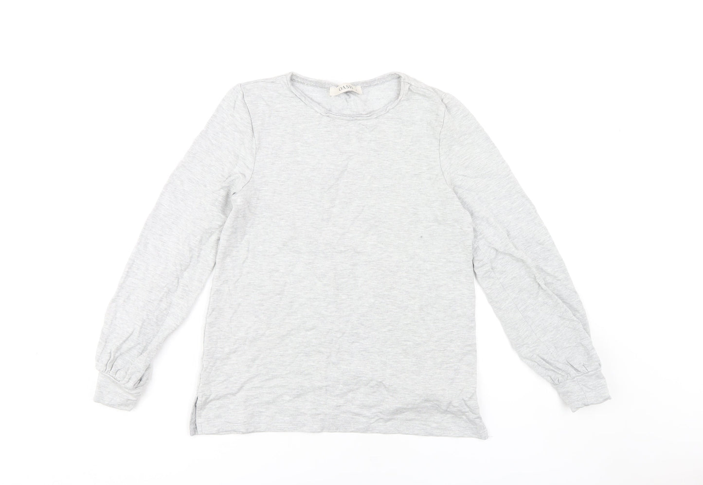 Womens UK Size S Oasis Grey Basic T-Shirt