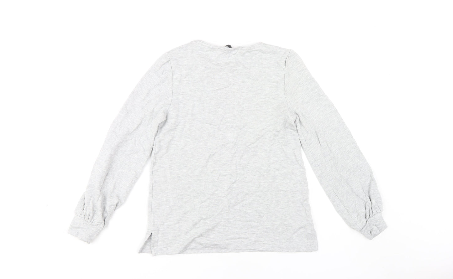 Womens UK Size S Oasis Grey Basic T-Shirt