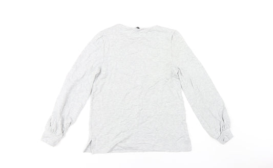 Womens UK Size S Oasis Grey Basic T-Shirt