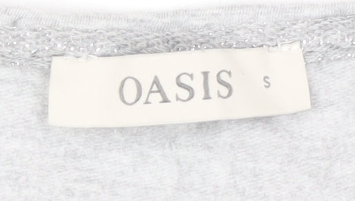 Womens UK Size S Oasis Grey Basic T-Shirt