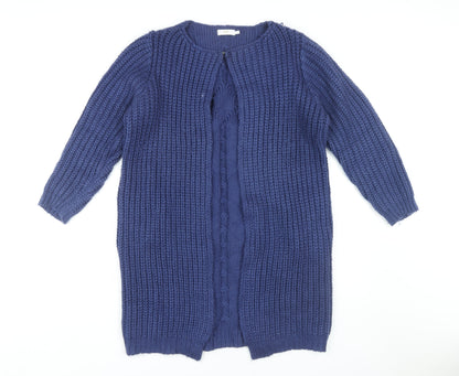Womens UK Size 12 Cotton Traders Blue Cardigan Jumper