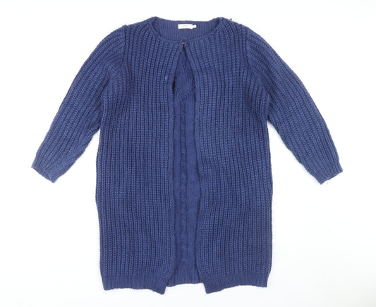 Cotton Traders Women's Blue Cardigan UK 12