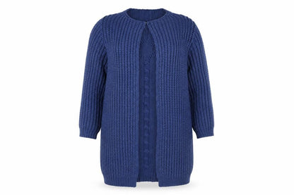 Womens UK Size 12 Cotton Traders Blue Cardigan Jumper