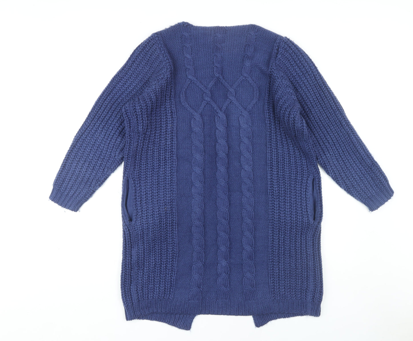Womens UK Size 12 Cotton Traders Blue Cardigan Jumper