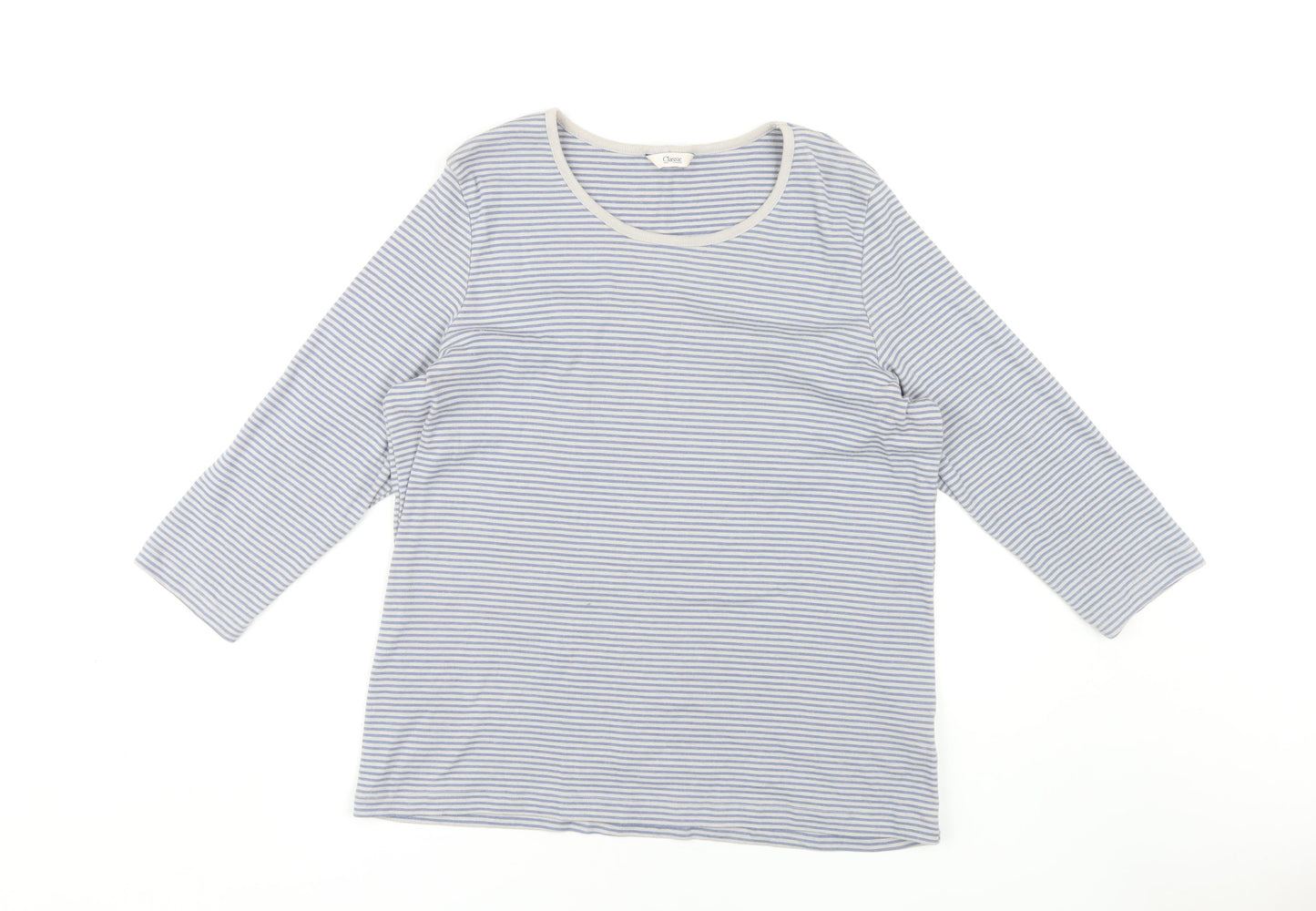 Womens UK Size 16 Marks and Spencer Blue Basic T-Shirt