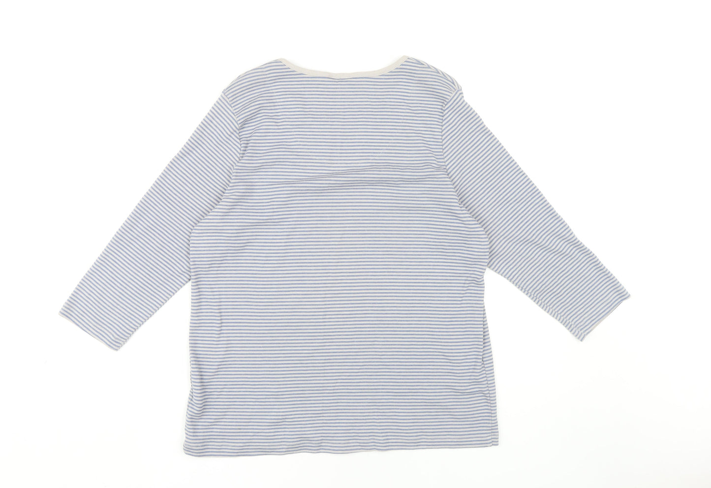 Womens UK Size 16 Marks and Spencer Blue Basic T-Shirt
