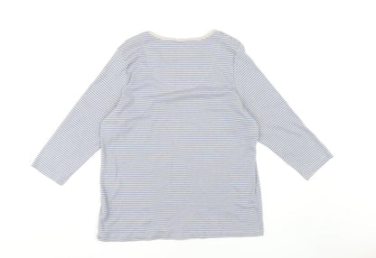 Womens UK Size 16 Marks and Spencer Blue Basic T-Shirt