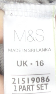 Womens UK Size 16 Marks and Spencer Blue Basic T-Shirt