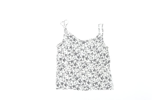 Cotton On Women's White M Floral Camisole Tank Top