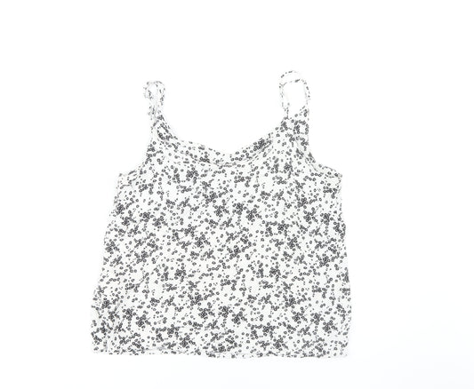 Cotton On Women's White M Floral Camisole Tank Top