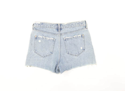 River Island Women's Blue Cut-Off Denim Shorts, Size 12