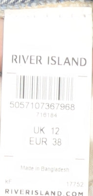 River Island Women's Blue Cut-Off Denim Shorts, Size 12