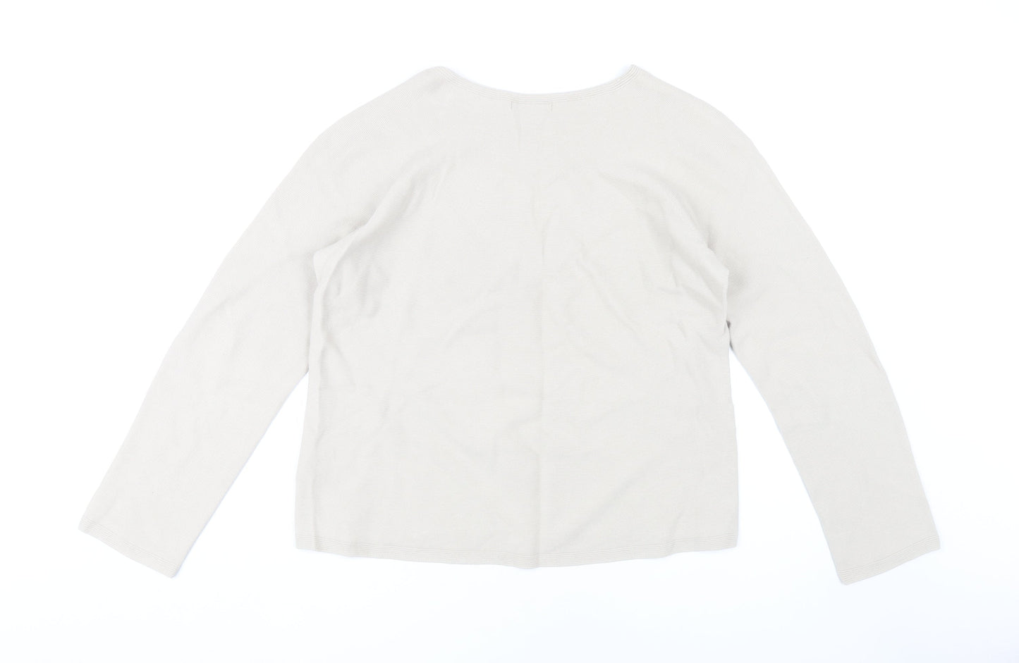 Womens UK Size L Uniqlo Beige Pullover Jumper