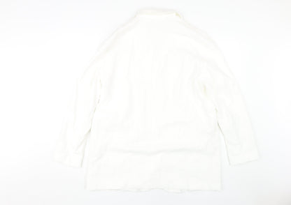 H&M Women's White Blazer, Size S, Elegant Office Casual