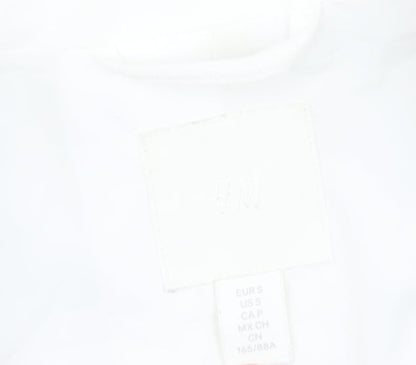 H&M Women's White Blazer, Size S, Elegant Office Casual