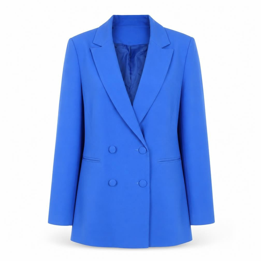 Womens UK Size 10 ICHI Blue Basic Jacket
