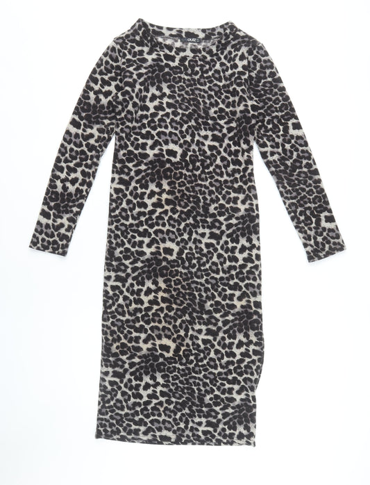 Quiz Women's Multicoloured Animal Print Dress Size 12
