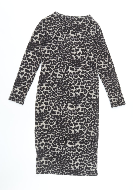 Quiz Women's Multicoloured Animal Print Dress Size 12