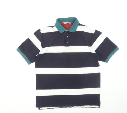 MC Casuals Men's Striped Polo, Medium Multicoloured