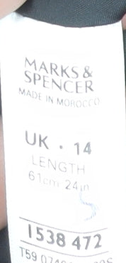 Marks and Spencer Women's Black A-Line Skirt Size 14