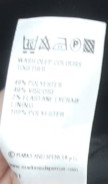 Marks and Spencer Women's Black A-Line Skirt Size 14