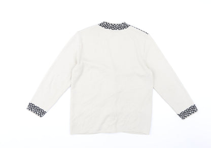 Womens UK Size S Your Sixth Sense White Cardigan Jumper