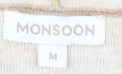 Womens UK Size M Monsoon Beige Vest Jumper