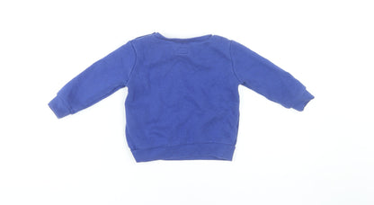Converse Unisex Blue Pullover T-Shirt, 18-24 Months, Logo Print