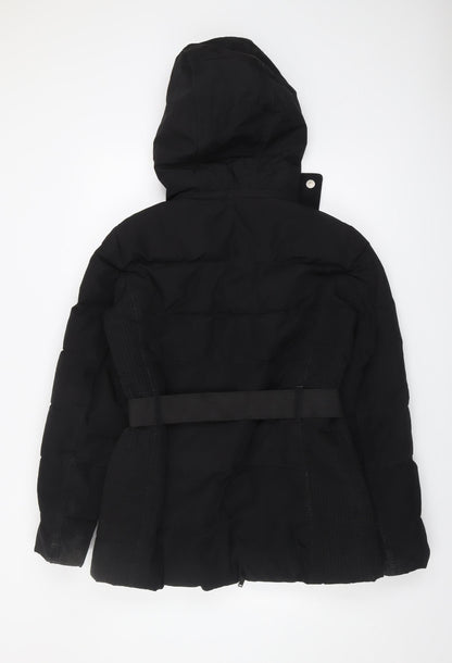 Womens UK Size 14 Mango Black Puffer Jacket