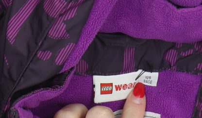 LEGO Wear Girls Purple Floral Coat - 8 Years
