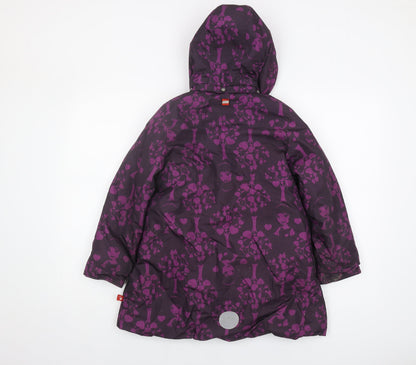 LEGO Wear Girls Purple Floral Coat - 8 Years