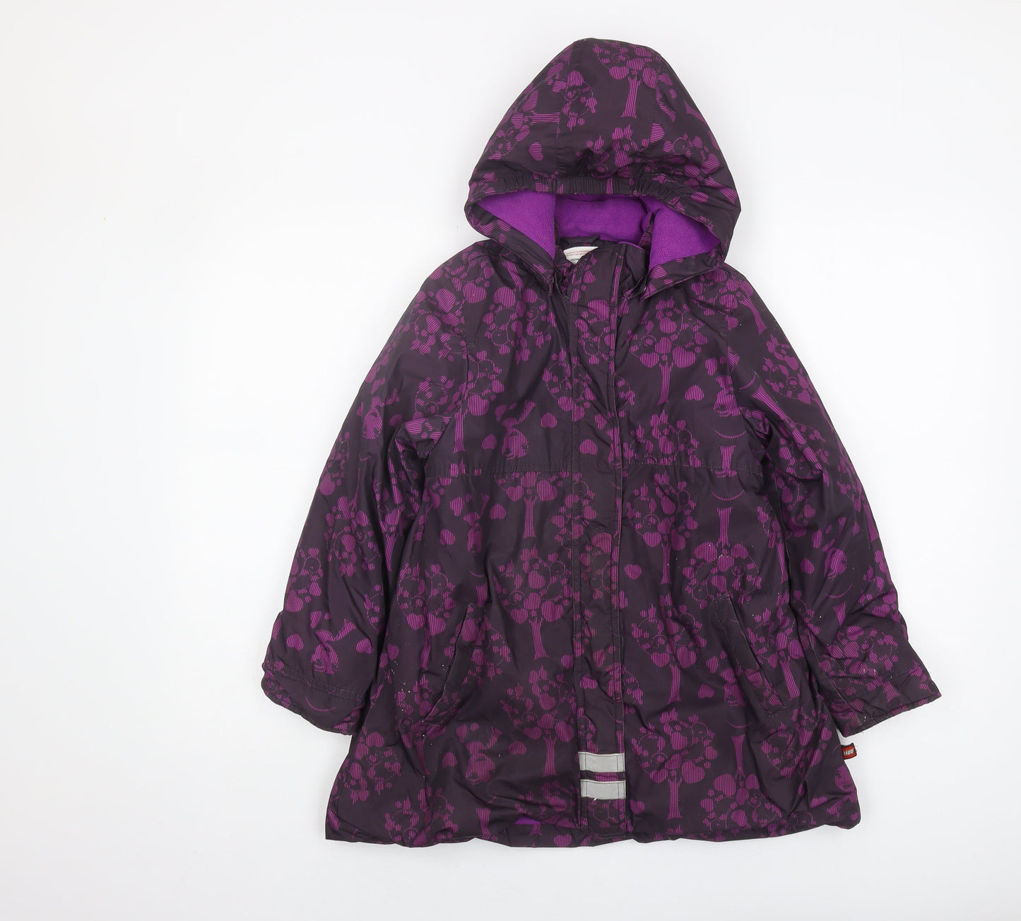 LEGO Wear Girls Purple Floral Coat - 8 Years
