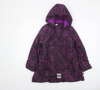 LEGO Wear Girls Purple Floral Coat - 8 Years