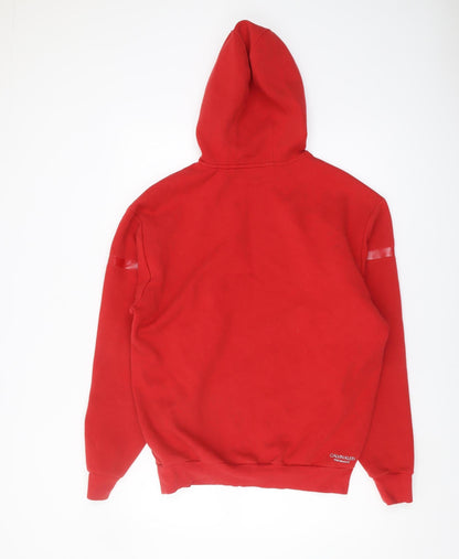 Mens UK Size XS Calvin Klein Red Pullover Hoodie