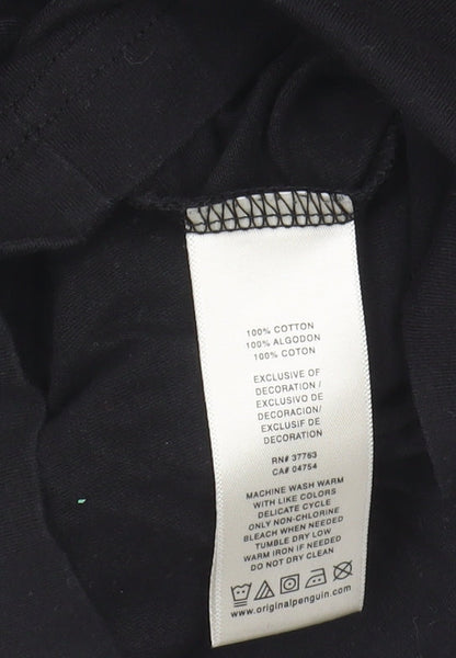 Penguin Men's Black Slim Fit Polo, M, Short Sleeve