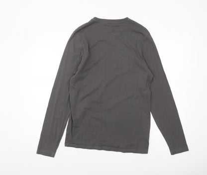 Mountain Warehouse Men's Black XS V-Neck Long Sleeve T-Shirt