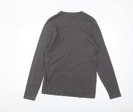 Mountain Warehouse Men's Black XS V-Neck Long Sleeve T-Shirt