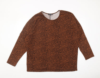 Womens UK Size 18 LTS Brown Pullover Jumper