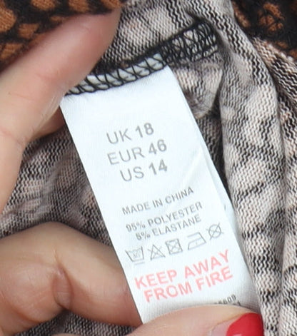Womens UK Size 18 LTS Brown Pullover Jumper