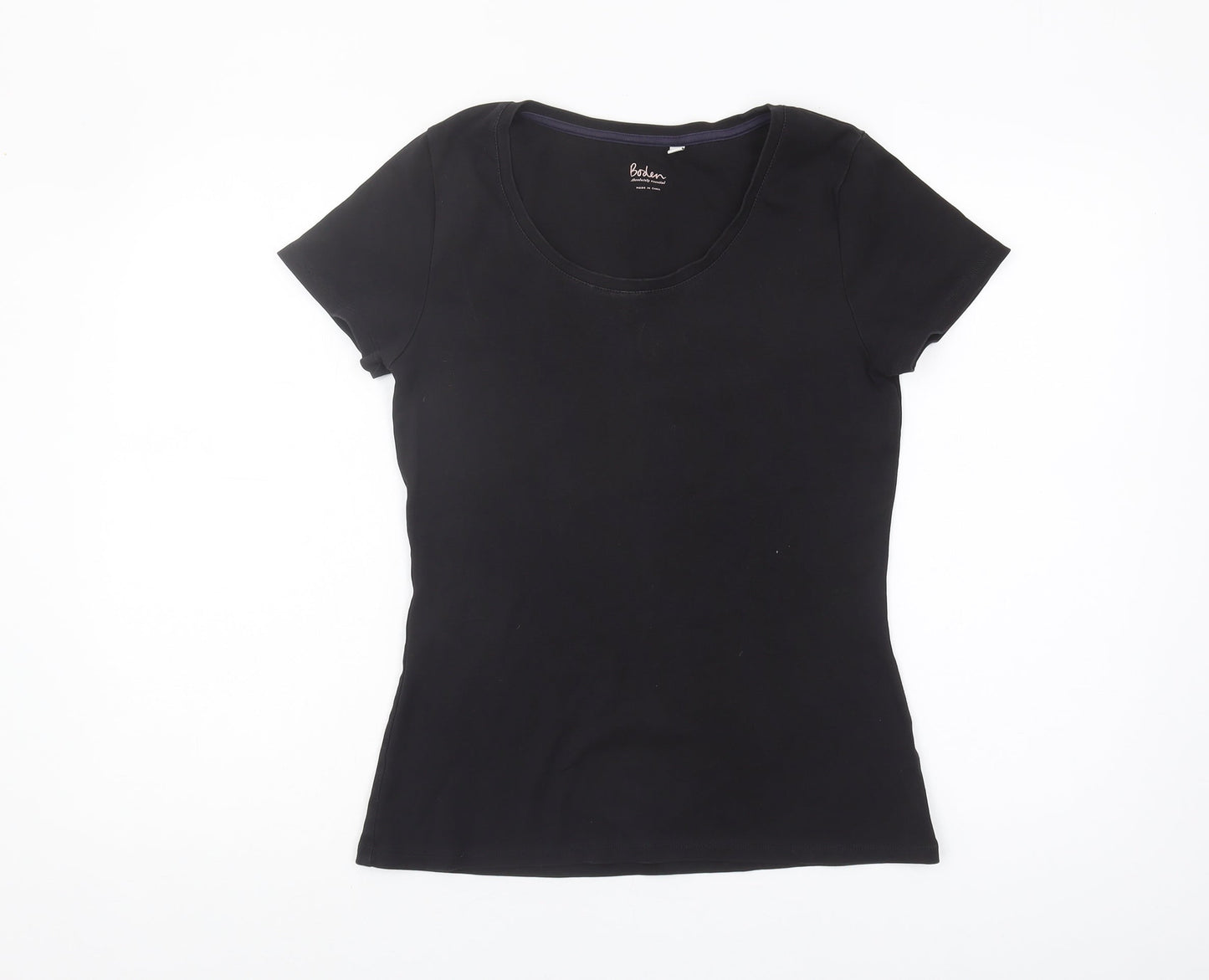 Boden Women's Black Basic Cotton T-Shirt, Size M