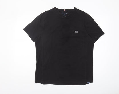 Tommy Hilfiger Men's Black Crew Neck T-Shirt - Size L