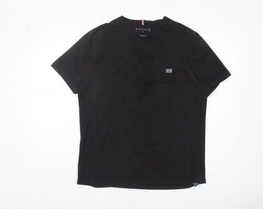 Tommy Hilfiger Men's Black Crew Neck T-Shirt - Size L