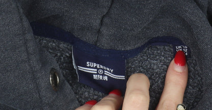 Superdry Women's Grey Pullover Hoodie Size 16