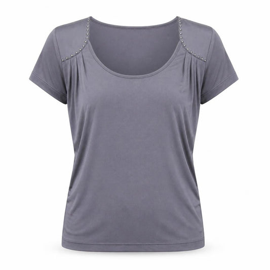 Womens UK Size S Reiss Grey Basic Blouse