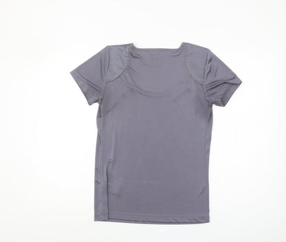 Womens UK Size S Reiss Grey Basic Blouse