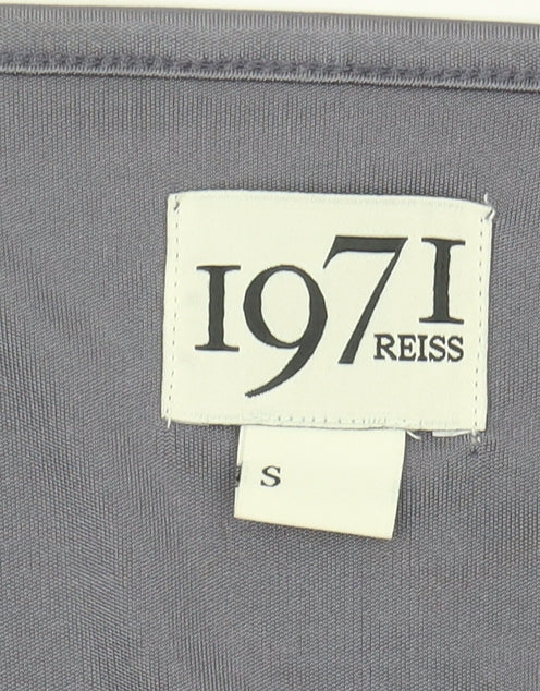 Womens UK Size S Reiss Grey Basic Blouse