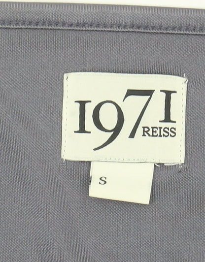 Womens UK Size S Reiss Grey Basic Blouse
