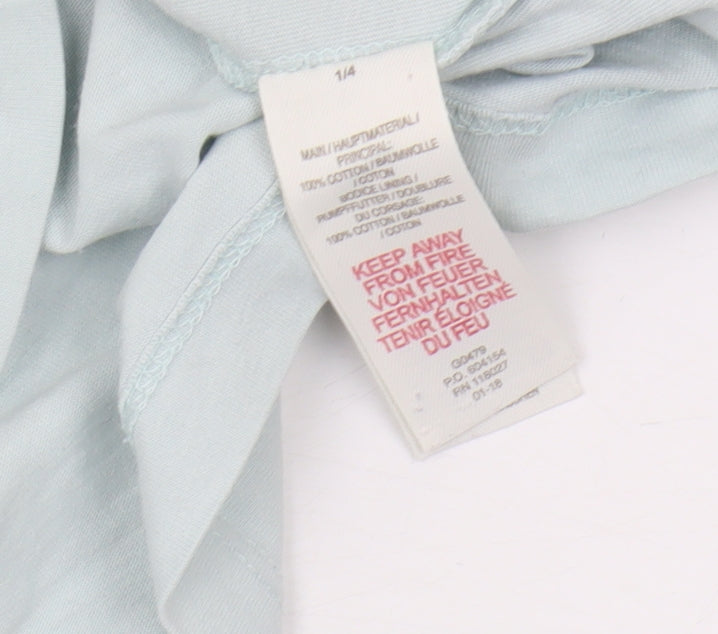 Boden Girls Blue Sleeveless Blouse - 11-12 Years, Ruffle Accent