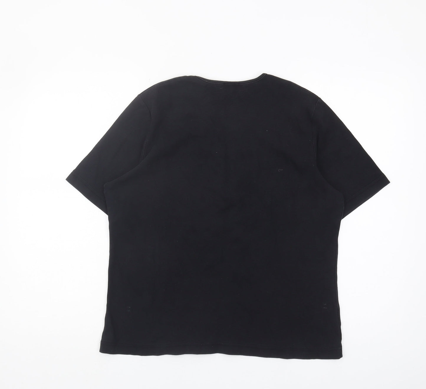 Womens UK Size XL Country Casuals Black Basic T-Shirt