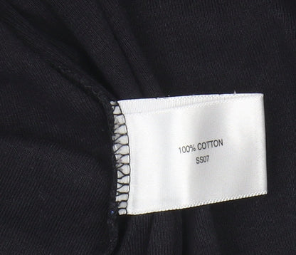 Womens UK Size XL Country Casuals Black Basic T-Shirt